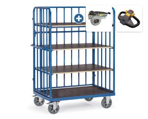 Etagewagen met pijpen en zijwand (4 etages) - 1817 mm hoog