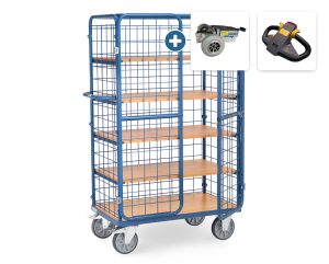 Etagewagen met vleugeldeuren (5 etages) - 1800 mm hoog