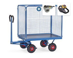 Handtrek bakwagen met schaas - 1000 mm hoog