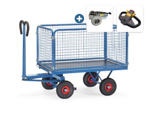 Handtrek bakwagen met schaas - 600 mm hoog