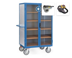 Kastwagen met verzinkt staalplaat en dubbele polycarbonaat vleugeldeur