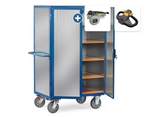 Kastwagen met verzinkt staalplaat