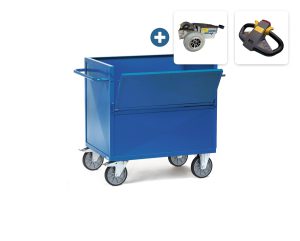 Bakwagen met wanden van staalplaat (blauw)