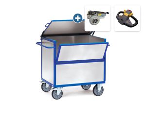 Bakwagen met wanden van staalplaat en deksel